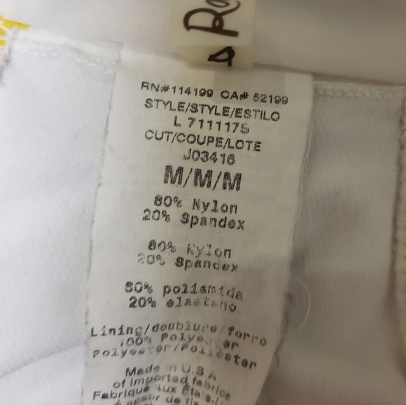 Raisins Swim White Bandeau Bikini Top Yellow Beach Swimsuit Strapless Sw… - Picture 7 of 8